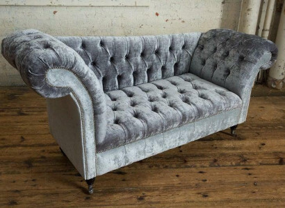 Design Chesterfield Fabric Couch Chaise Lounge Upholstery new Chaise Longues Sofas